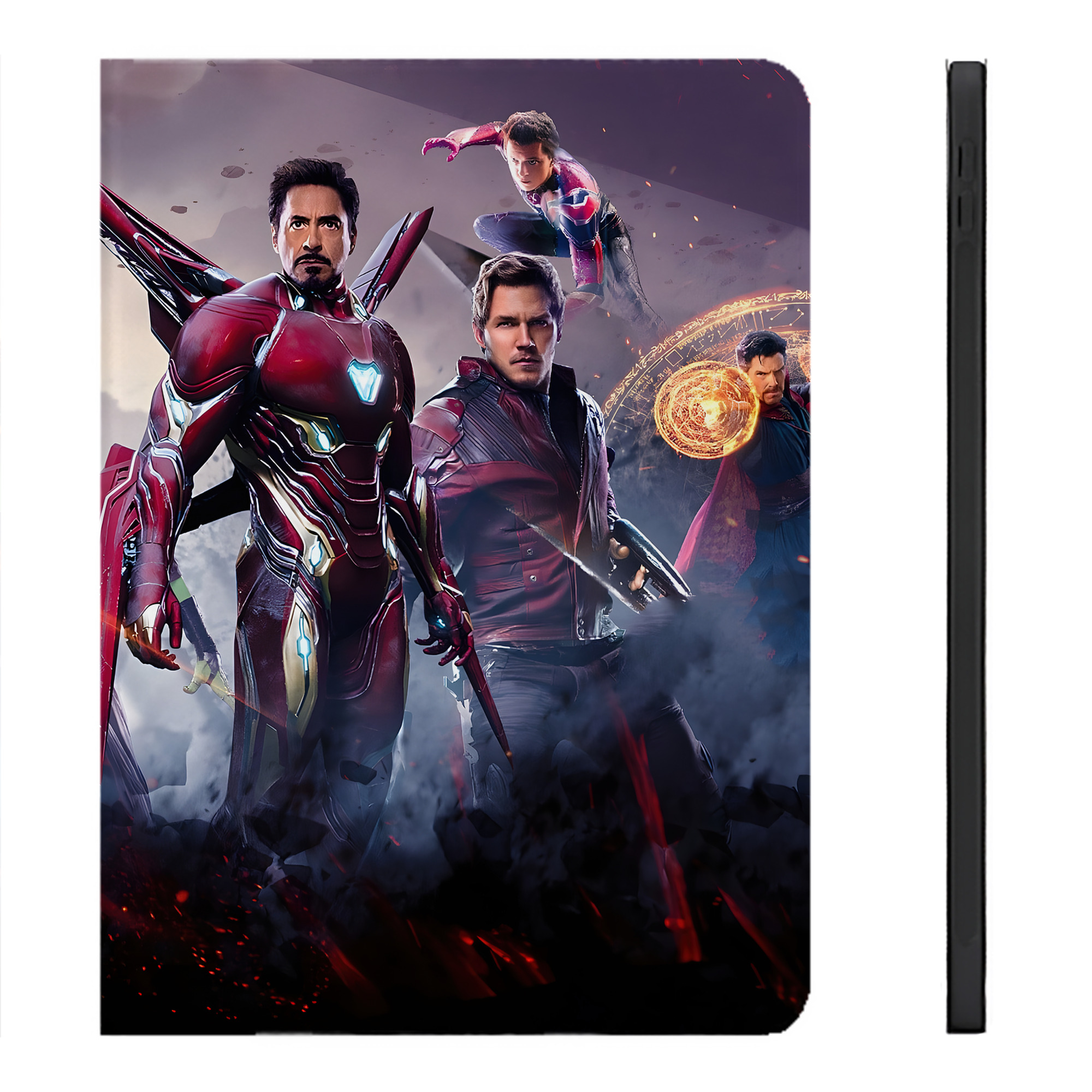 （画像用） アベンジャーズ The Avengers IPadケース ペンホルダー付き ブックスタイルデザイン